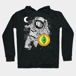 Astronaut Reaching Ethereum Classic Crypto ETH Coin To The Moon Crypto Token Cryptocurrency Wallet Birthday Gift For Men Women Kids Hoodie